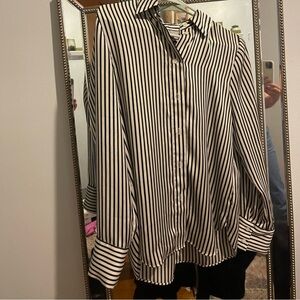 H&M striped satin shirt